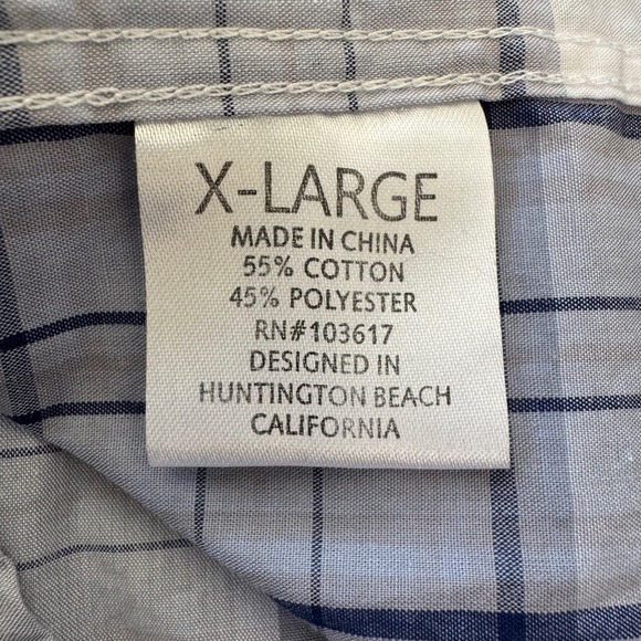 Coastal Clothing XL‎ Blue Plaid Short Sleeve Pearl Snaps Men's Western Shirt - Picture 9 of 10